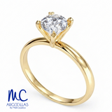 Anillo de compromiso de oro amarillo 10k y 14k · modelo F8795
