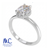 Anillo de compromiso de oro amarillo 10k y 14k · modelo F8792