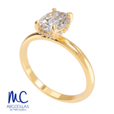 Anillo de compromiso de oro amarillo 10k y 14k · modelo F8791