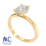 Anillo de compromiso de oro amarillo 10k y 14k · modelo F8790