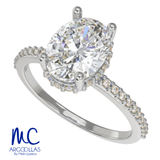 Anillo de compromiso de oro amarillo 10k y 14k · modelo F8796