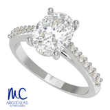 Anillo de compromiso de oro amarillo 10k y 14k · modelo F8801