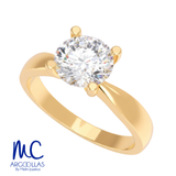 Anillo de compromiso de oro amarillo 10k y 14k · modelo F8802