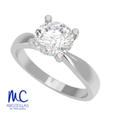 Anillo de compromiso de oro amarillo 10k y 14k · modelo F8802