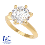 Anillo de compromiso de oro amarillo 10k y 14k · modelo F8800-100