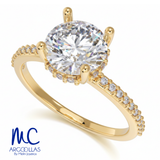 Anillo de compromiso de oro amarillo 10k y 14k · modelo F8797