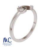 Anillo de oro amarillo 10k y 14k · con zirconia · modelo F8502