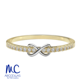 Anillo de oro amarillo 10k y 14k · con zirconia · modelo F2124