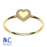 Anillo de oro amarillo 10k y 14k · con zirconia · modelo F2496