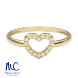 Anillo de oro amarillo 10k y 14k · con zirconia · modelo F2995