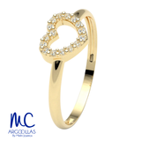 Anillo de oro amarillo 10k y 14k · con zirconia · modelo F2995
