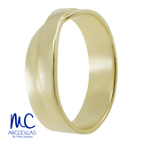 Argolla de matrimonio de oro amarillo 10k y 14k · 6 mm · estilo recto · acabado lustre · modelo F25986