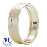 Argolla de matrimonio de oro amarillo 10k y 14k · 6 mm · estilo recta · modelo F55926