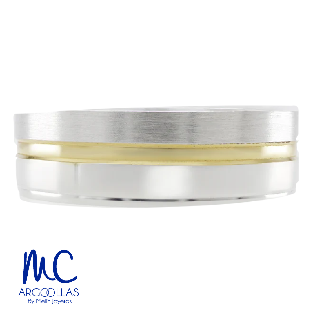 Argolla de matrimonio de oro amarillo 10k y 14k · 6 mm · estilo recto