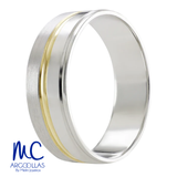 Argolla de matrimonio de oro amarillo 10k y 14k · 6 mm · estilo recto