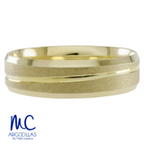 Argolla de matrimonio de oro amarillo 10k y 14k · 5 mm · estilo recto