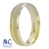 Argolla de matrimonio de oro amarillo 10k y 14k · 5 mm · estilo recto