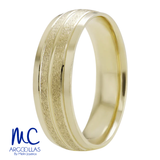 Argolla de matrimonio de oro amarillo 10k y 14k · 6 mm · estilo confort · acabado lustre/mate
