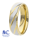 Argolla de matrimonio de oro confort 14k · 6 mm · estilo confort · acabado mate