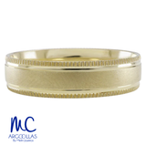 Argolla de matrimonio de oro amarillo 10k y 14k · 5 mm · estilo confort · acabado mate