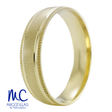 Argolla de matrimonio de oro amarillo 10k y 14k · 5 mm · estilo confort · acabado mate