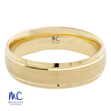 Argolla de matrimonio de oro amarillo 10k y 14k · 6 mm · estilo confort · acabado mate · modelo CF06561