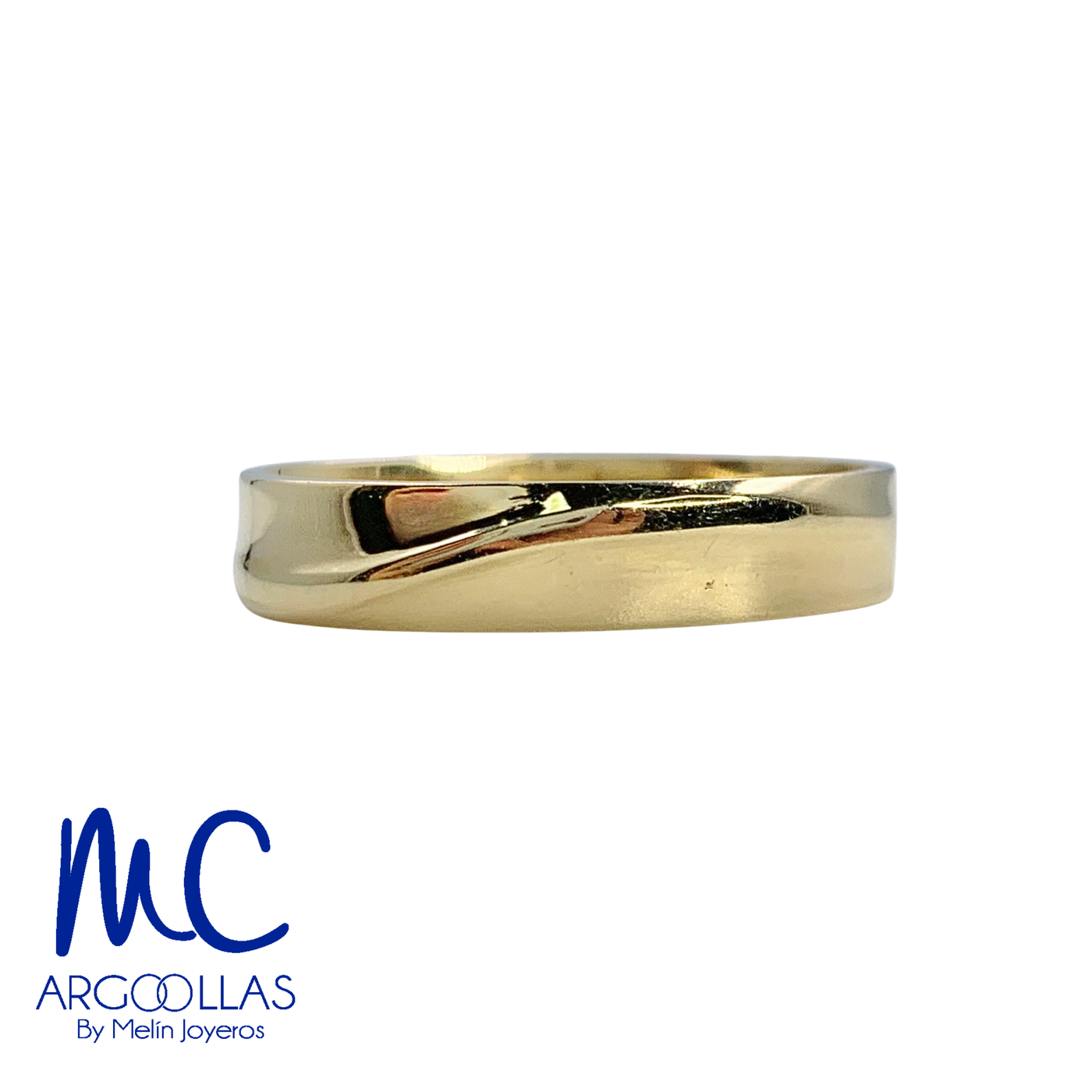 Argolla de matrimonio de oro amarillo 10k y 14k · 5 mm · estilo recto · acabado alto pulido