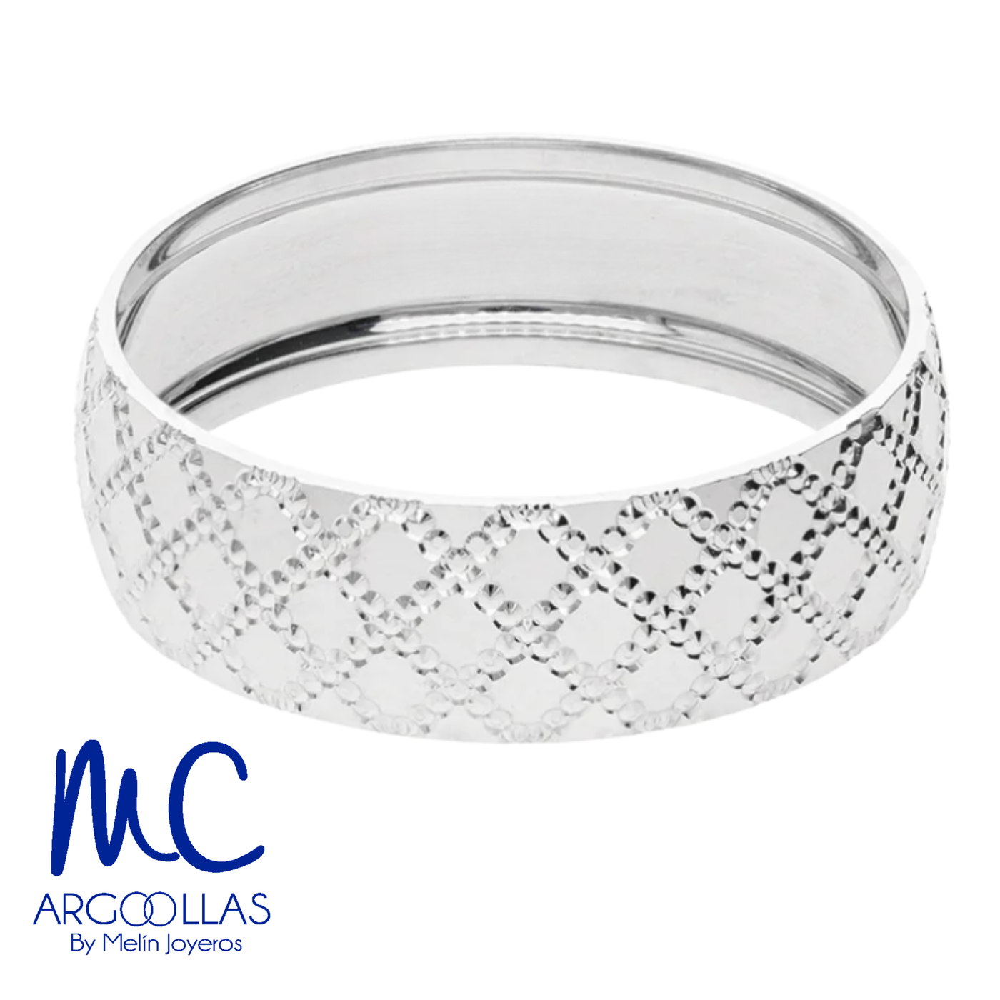 Argolla de matrimonio de oro blanco 10k y 14k · 6 mm · estilo confort
