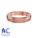 Argolla de matrimonio de oro amarillo 10k y 14k · 4 mm · estilo recta · con zirconia · modelo F1053