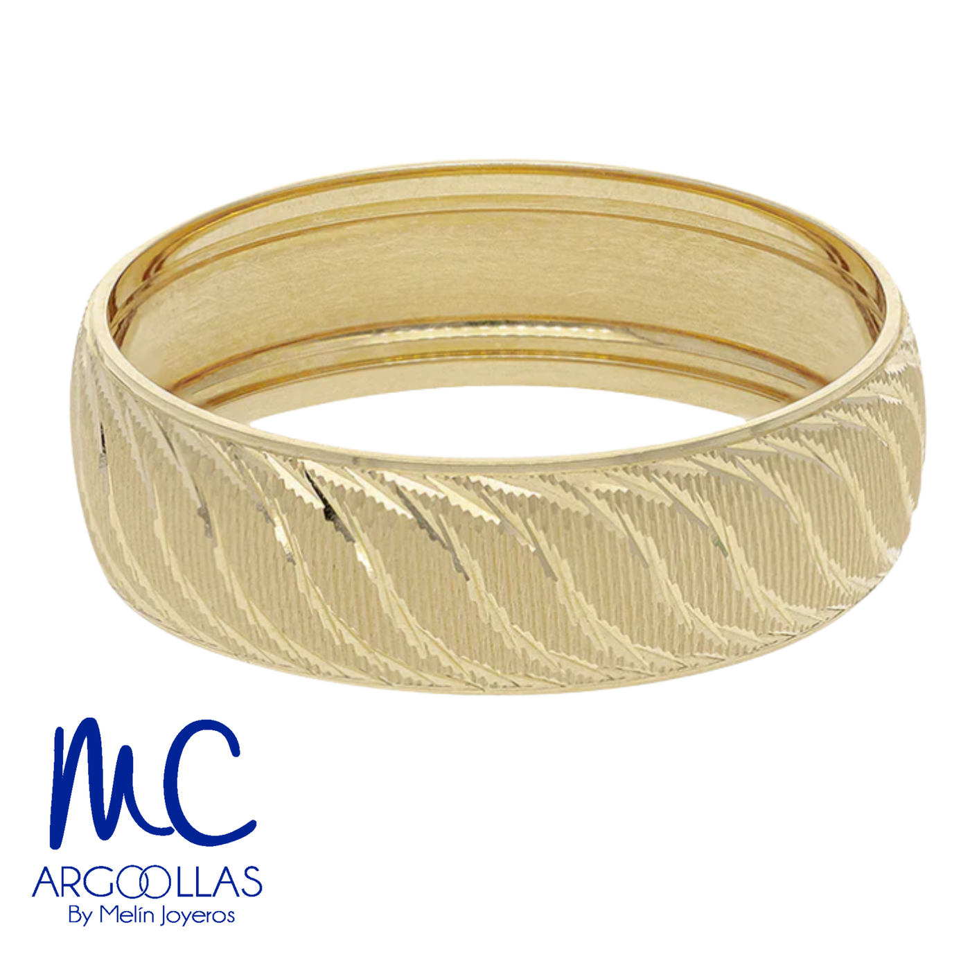Argolla de matrimonio de oro amarillo 10k y 14k · 6 mm · estilo confort · modelo F203976