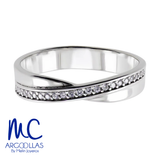 Argolla de matrimonio de oro amarillo 10k y 14k · 1.5 mm · estilo recta · con zirconia