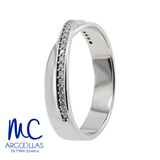 Argolla de matrimonio de oro amarillo 10k y 14k · 1.5 mm · estilo recta · con zirconia