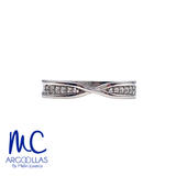 Argolla de matrimonio de oro amarillo 10k y 14k · 4 mm · estilo recta · con zirconia · modelo ARG71