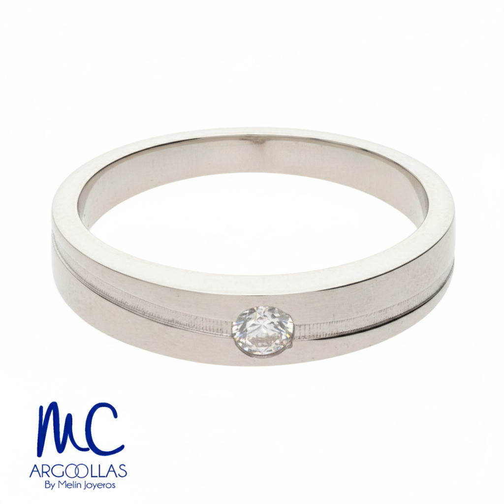 Argolla de matrimonio de oro blanco 10k y 14k · 3 mm · estilo recta · modelo F208793B