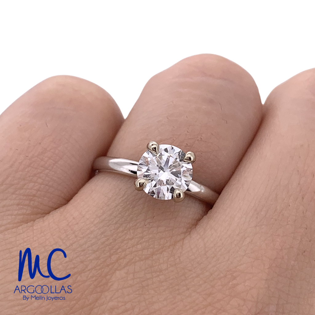 ANILLO DE COMPROMISO DIAMANTE DE LABORATORIO - 629443671