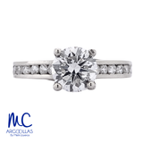 Anillo de compromiso de diamante de laboratorio 1.02 ct · corte redondo brillante · color D · claridad VS1 · oro blanco 14k – vista 2