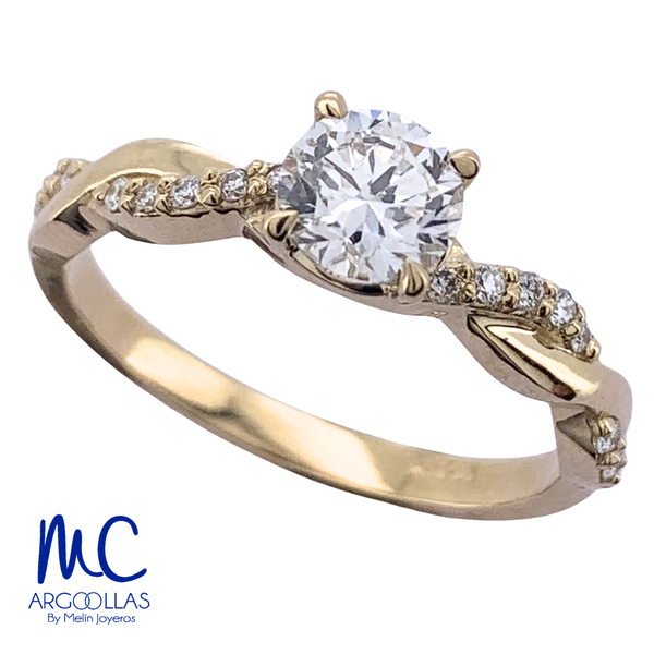 ANILLO DE COMPROMISO DIAMANTE DE LABORATORIO - 671448764