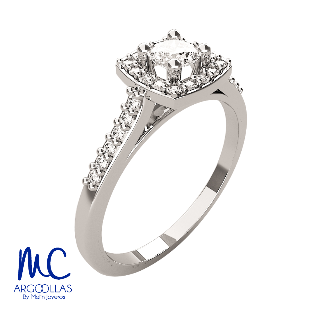Anillo de compromiso de oro amarillo 10k y 14k · modelo Z3095B