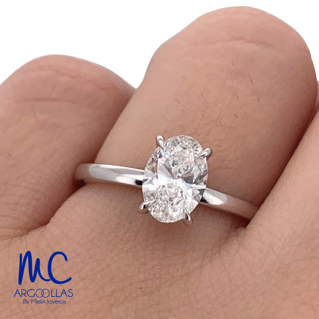 ANILLO DE COMPROMISO DIAMANTE DE LABORATORIO - 10160