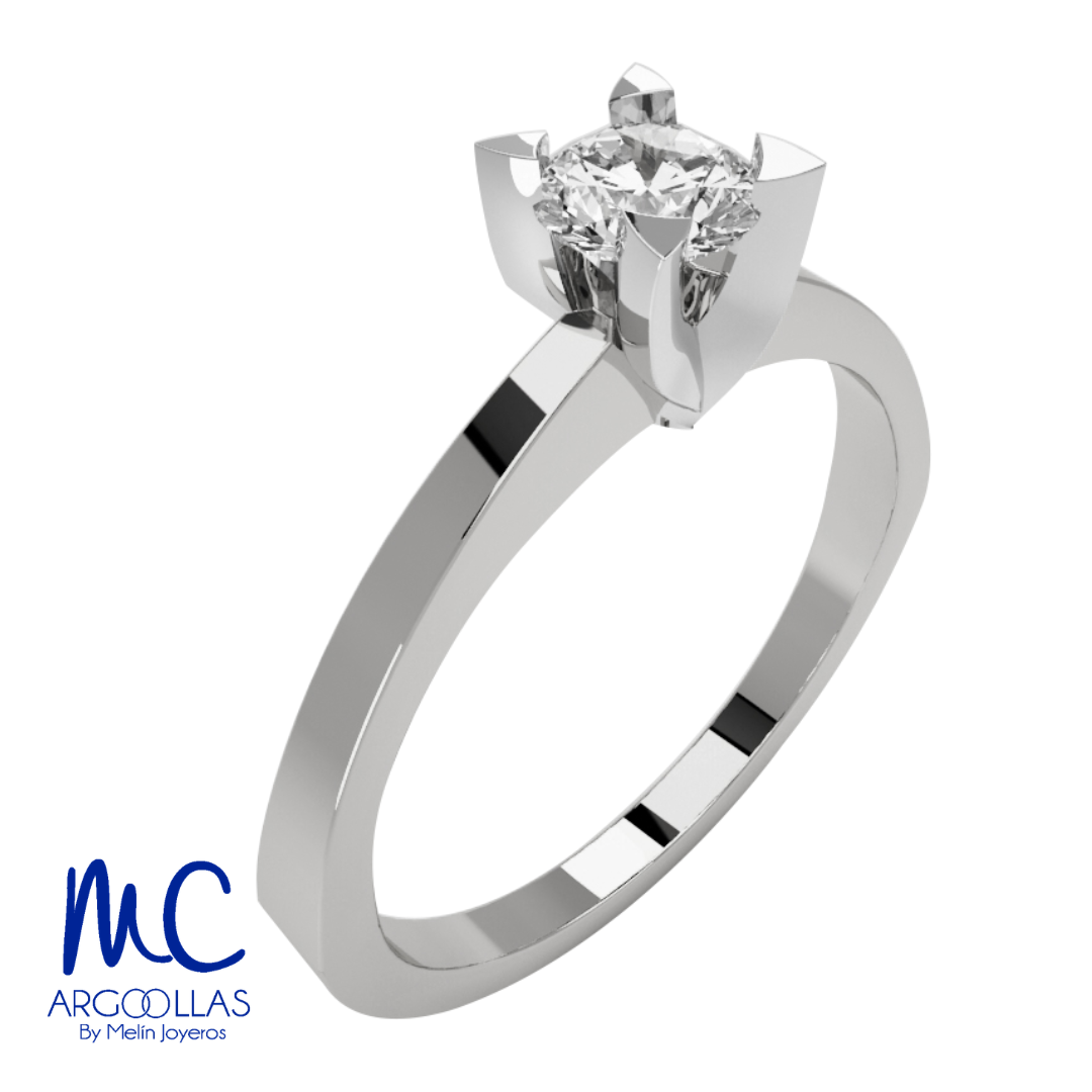 Anillo de compromiso de oro amarillo 10k y 14k · modelo Z3097B