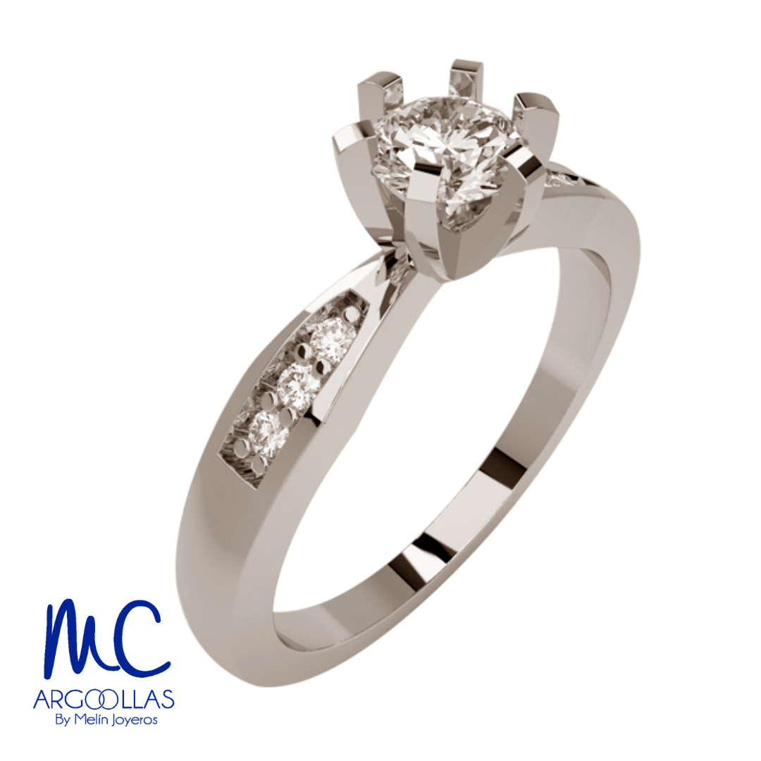 Anillo de compromiso de oro amarillo 10k y 14k · modelo Z2846B