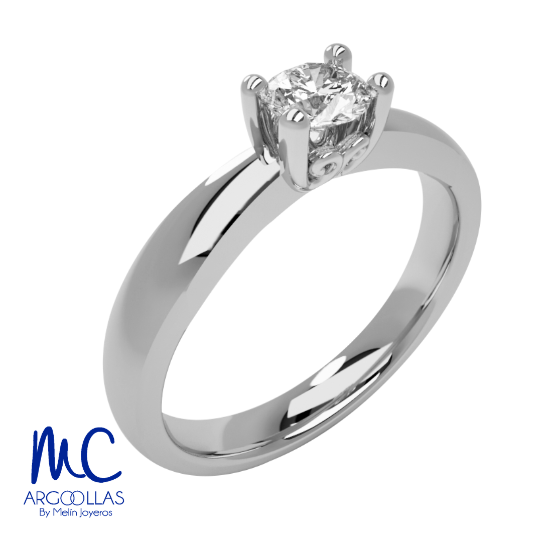 Anillo de compromiso de oro amarillo 10k y 14k · modelo Z2803B