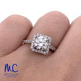 Anillo de compromiso de diamante de laboratorio 1.10 ct · corte redondo brillante · color E · claridad VVS2 · oro blanco 14k – vista 4