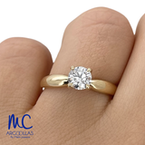 ANILLO DE COMPROMISO DIAMANTE DE LABORATORIO - 619453964