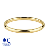Argolla de matrimonio clasicas de oro amarillo 10k y 14k · 6, 5, 4, 3 mm · estilo confort · acabado lustre · modelo A10K