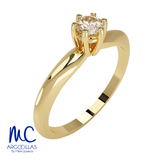 Anillo de compromiso de oro amarillo 10k y 14k · modelo FZ3145