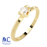 Anillo de compromiso de oro amarillo 10k y 14k · modelo Z3973