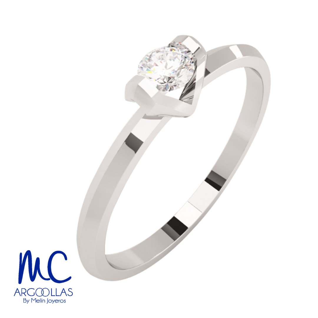 Anillo de compromiso de oro amarillo 10k y 14k · modelo Z3973B