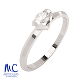 Anillo de compromiso de oro amarillo 10k y 14k · modelo Z3973B