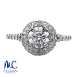 Anillo de compromiso de diamante de laboratorio 0.63 ct · corte redondo brillante · color D · claridad VVS2 · oro blanco 14k · modelo 638426075